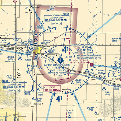 Garden City Regional Airport (GCK) VFR Sectional  Gaming Mouse Pad