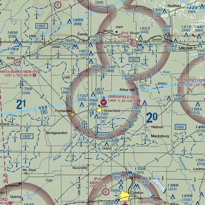 Greenfield Municipal Airport (GFZ) VFR Sectional  Gaming Mouse Pad