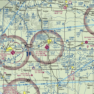 Grinnell Regional Airport (GGI) VFR Sectional  Gaming Mouse Pad