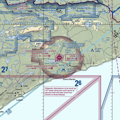 Devil's Track Airport (GRM) VFR Sectional  Gaming Mouse Pad