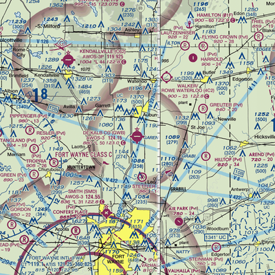 De Kalb County Airport (GWB) VFR Sectional  Gaming Mouse Pad