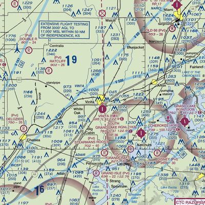 Vinita Municipal Airport (H04) VFR Sectional  Gaming Mouse Pad