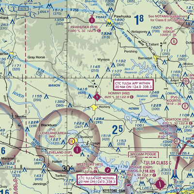 Hominy Municipal Airport (H92) VFR Sectional  Gaming Mouse Pad