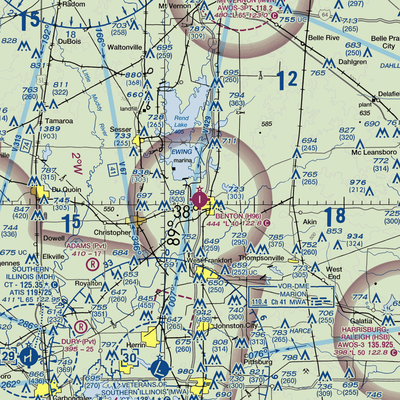 Benton Municipal Airport (H96) VFR Sectional  Gaming Mouse Pad