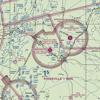 Jim Hogg County Airport (HBV) VFR Sectional  Gaming Mouse Pad