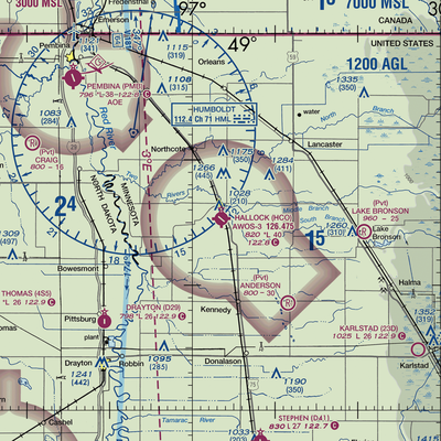 Hallock Municipal Airport (HCO) VFR Sectional  Gaming Mouse Pad