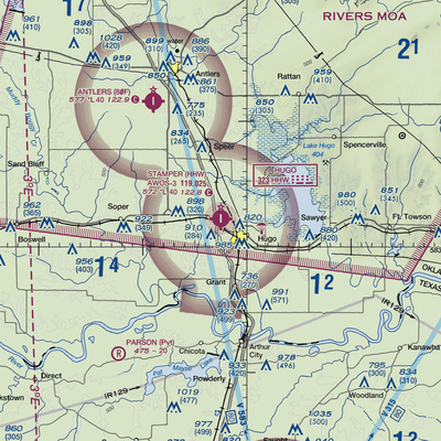 Stan Stamper Municipal Airport (HHW) VFR Sectional  Gaming Mouse Pad