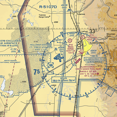 Holloman Air Force Base (HMN) VFR Sectional  Mug