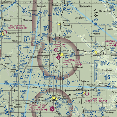 Hampton Municipal Airport (HPT) VFR Sectional  Gaming Mouse Pad