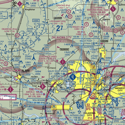 Sundance Airpark (HSD) VFR Sectional  Gaming Mouse Pad