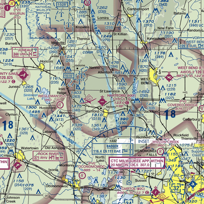 Hartford Municipal Airport (HXF) VFR Sectional  Gaming Mouse Pad