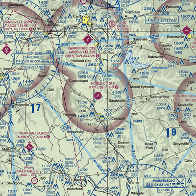 Noble County Airport (I10) VFR Sectional  Gaming Mouse Pad