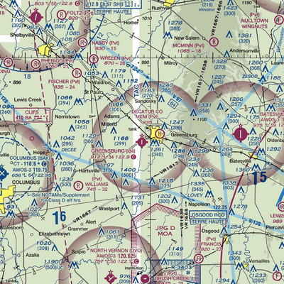 Greensburg Municipal Airport (I34) VFR Sectional  Gaming Mouse Pad