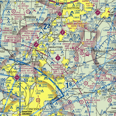 Warren County Airport/John Lane Field (I68) VFR Sectional  Gaming Mouse Pad