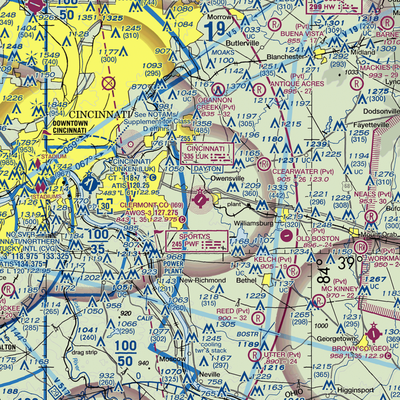 Clermont County Airport (I69) VFR Sectional  Gaming Mouse Pad