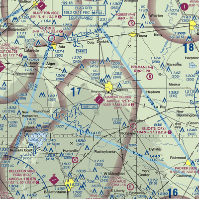 Hardin County Airport (I95) VFR Sectional  Gaming Mouse Pad