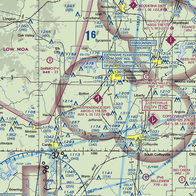 Independence Municipal Airport (IDP) VFR Sectional  Gaming Mouse Pad