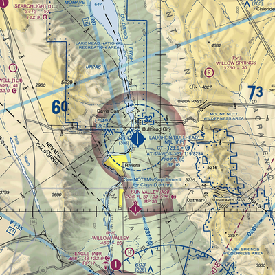 Laughlin Bullhead International Airport (IFP) VFR Sectional  Gaming Mouse Pad