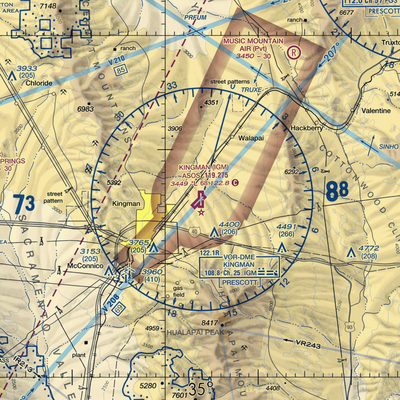 Kingman Airport (IGM) VFR Sectional  Gaming Mouse Pad