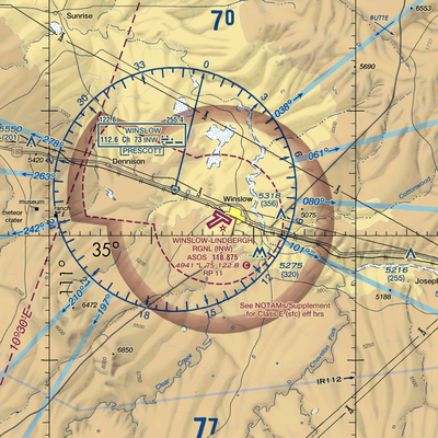 Winslow Lindbergh Regional Airport (INW) VFR Sectional  Gaming Mouse Pad