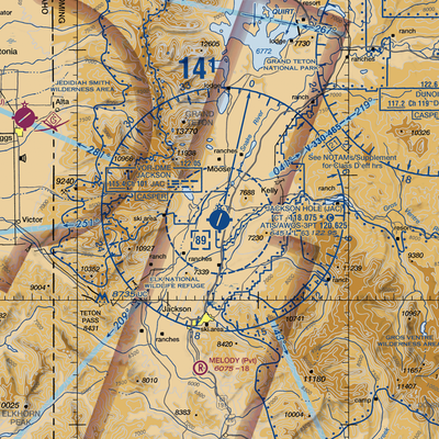 Jackson Hole Airport (JAC) VFR Sectional  Gaming Mouse Pad