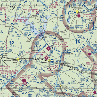 Wood County Airport (JDD) VFR Sectional  Gaming Mouse Pad