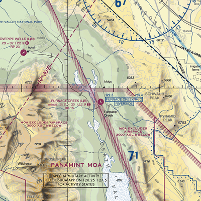 Furnace Creek Airport (L06) VFR Sectional  Gaming Mouse Pad