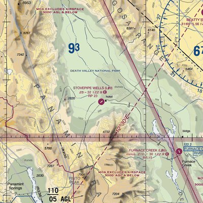 Stovepipe Wells Airport (L09) VFR Sectional  Gaming Mouse Pad