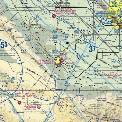 Taft Kern County Airport (L17) VFR Sectional  Gaming Mouse Pad