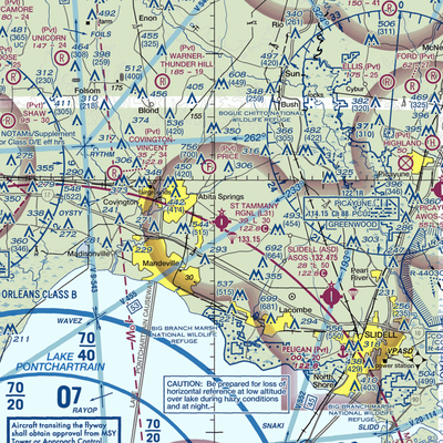 St. Tammany Regional Airport (L31) VFR Sectional  Gaming Mouse Pad