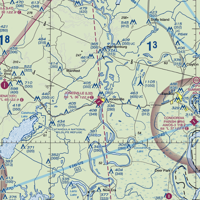 Jonesville Airport (L32) VFR Sectional  Gaming Mouse Pad