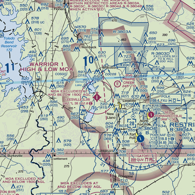 Leesville Airport (L39) VFR Sectional  Gaming Mouse Pad