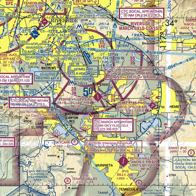 Perris Valley Airport (L65) VFR Sectional  Gaming Mouse Pad