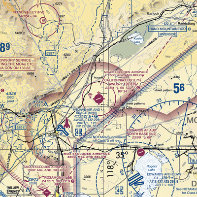 California City Municipal Airport (L71) VFR Sectional  Gaming Mouse Pad