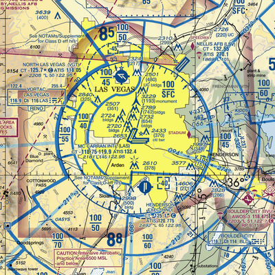 McCarran International Airport (LAS) VFR Sectional  Gaming Mouse Pad