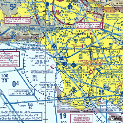 Los Angeles International Airport (LAX) VFR Sectional  Gaming Mouse Pad