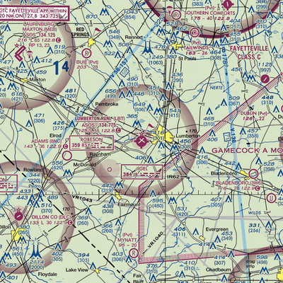 Lumberton Regional Airport (LBT) VFR Sectional  Gaming Mouse Pad