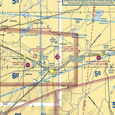 La Junta Municipal Airport (LHX) VFR Sectional  Gaming Mouse Pad