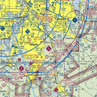 Lancaster Airport (LNC) VFR Sectional  Gaming Mouse Pad