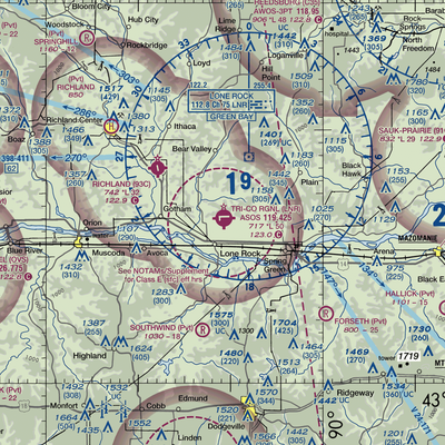 Tri-County Regional Airport (LNR) VFR Sectional  Gaming Mouse Pad