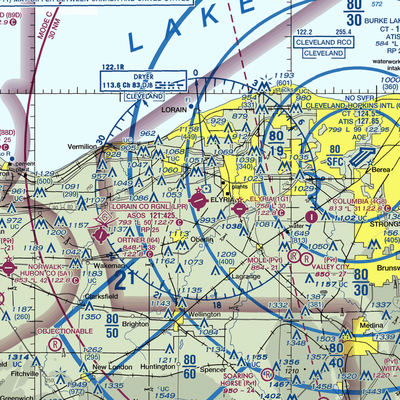 Lorain County Regional Airport (LPR) VFR Sectional  Gaming Mouse Pad