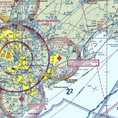 Mt Pleasant Regional-Faison field (LRO) VFR Sectional  Gaming Mouse Pad