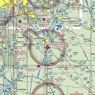 Lawrence Smith Memorial Airport (LRY) VFR Sectional  Gaming Mouse Pad