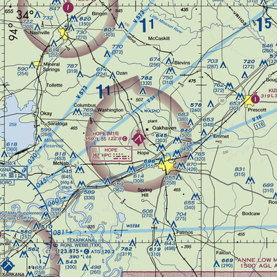 Hope Municipal Airport (M18) VFR Sectional  Gaming Mouse Pad