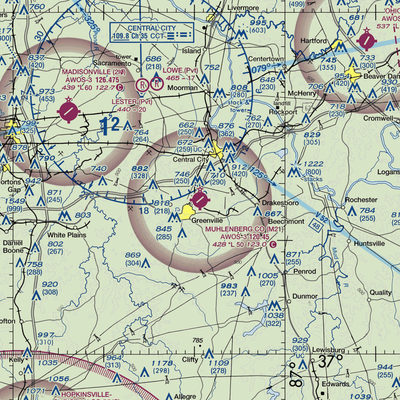 Muhlenberg County Airport (M21) VFR Sectional  Gaming Mouse Pad