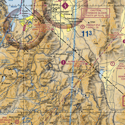 Alpine County Airport (M45) VFR Sectional  Gaming Mouse Pad