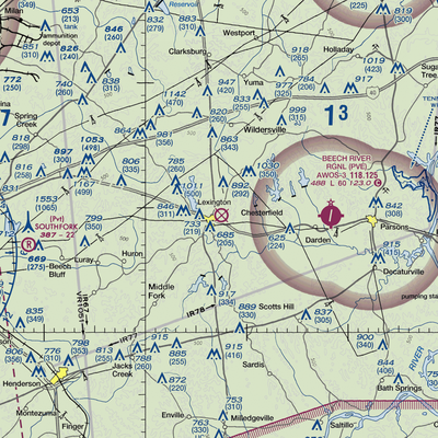 Franklin Wilkins Airport (M52) VFR Sectional  Gaming Mouse Pad