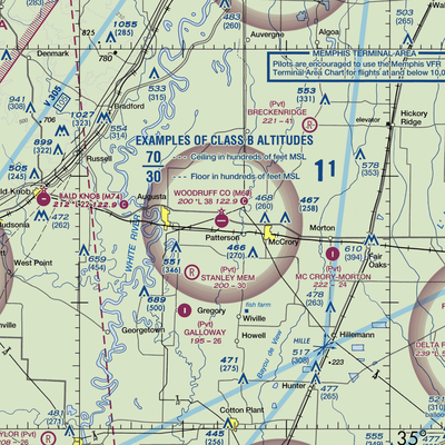 Woodruff County Airport (M60) VFR Sectional  Gaming Mouse Pad