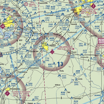 Malvern Municipal Airport (M78) VFR Sectional  Gaming Mouse Pad