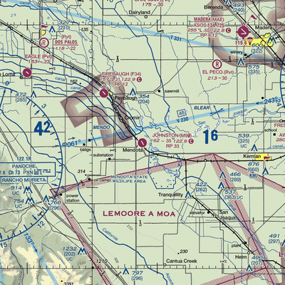 William Robert Johnston Municipal Airport (M90) VFR Sectional  Gaming Mouse Pad